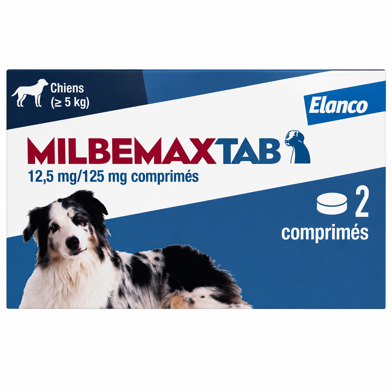 MILBEMAXTAB 12,5 mg / 125 mg pour chiens boîte de 2 comprimés