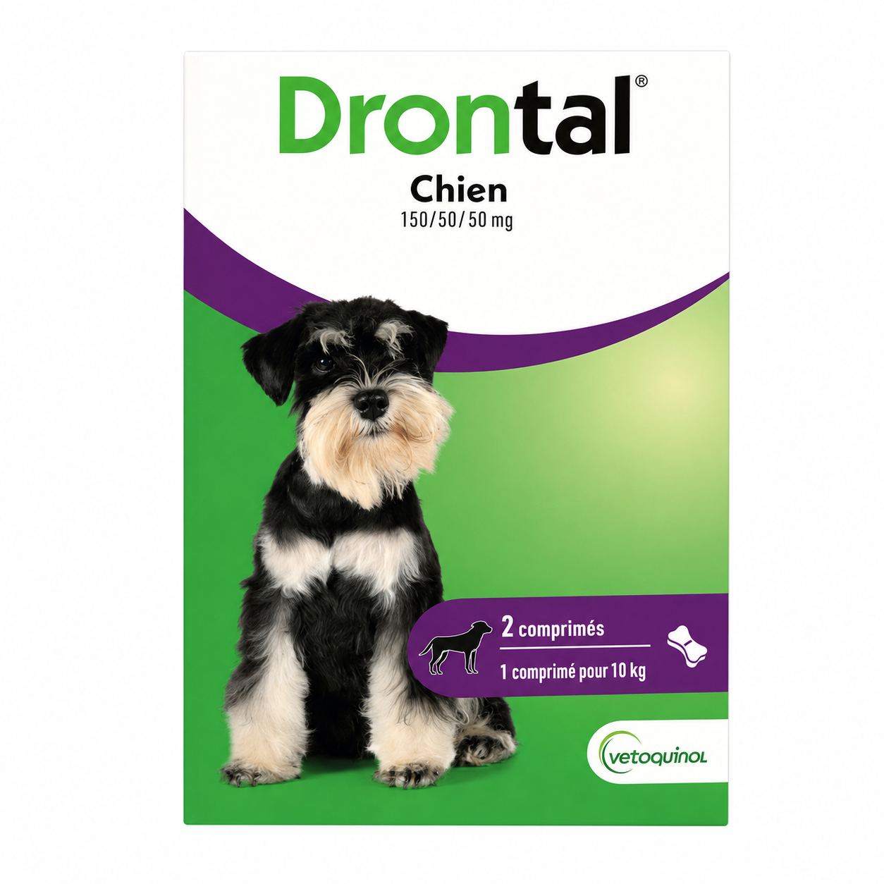 DRONTAL 150 mg / 50 mg / 50 mg pour chiens