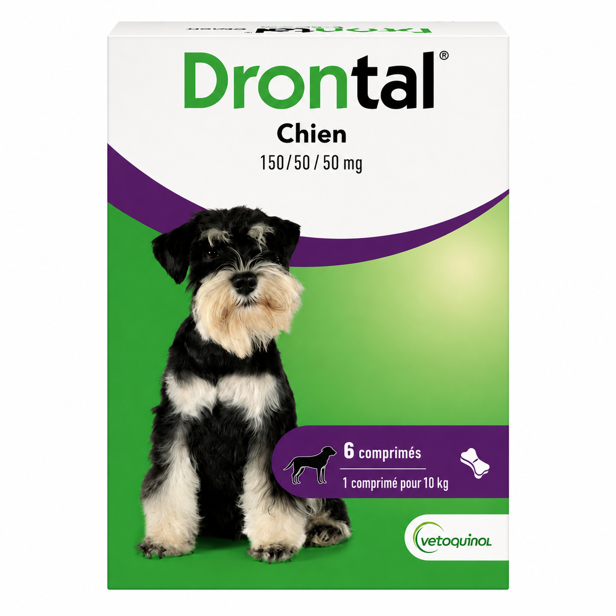 DRONTAL 150 mg / 50 mg / 50 mg pour chiens