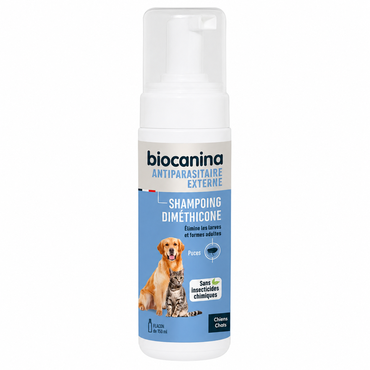 Biocanina SHAMPOOING TETRAMETHRINE antiparasitaire externe pour chiens et chats flacon de 200 ml