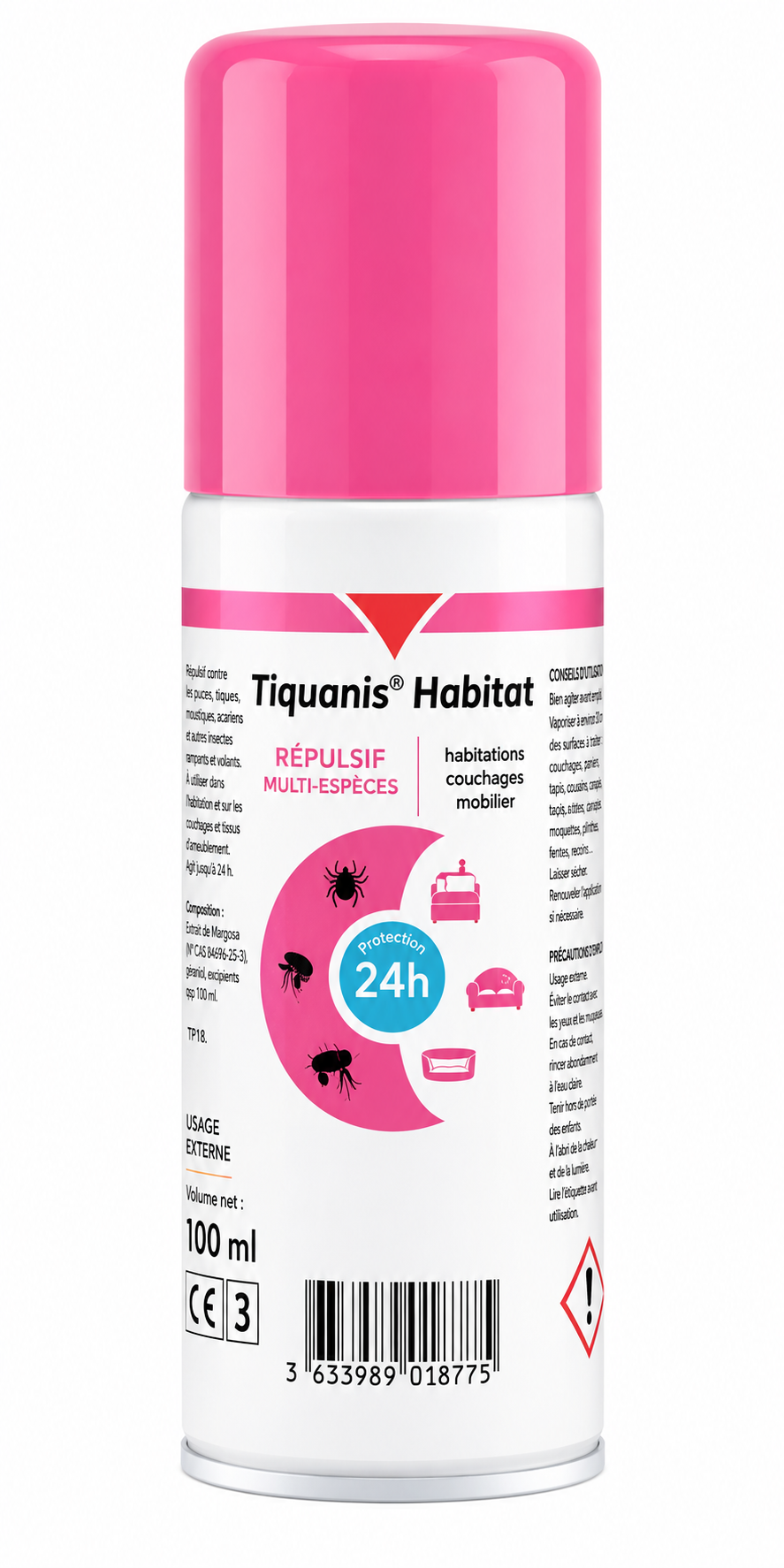 TIQUANIS HABITAT diffuseur automatique insecticide 100 ml