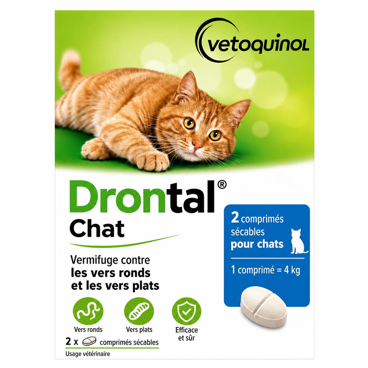 DRONTAL CHAT comprimés vermifuges pour chat