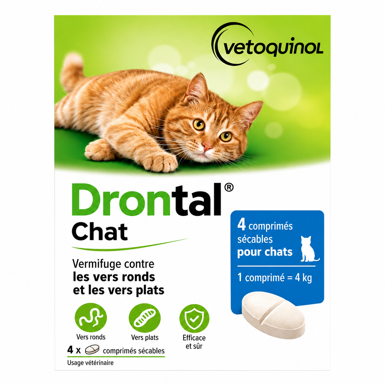 DRONTAL CHAT comprimés vermifuges pour chat