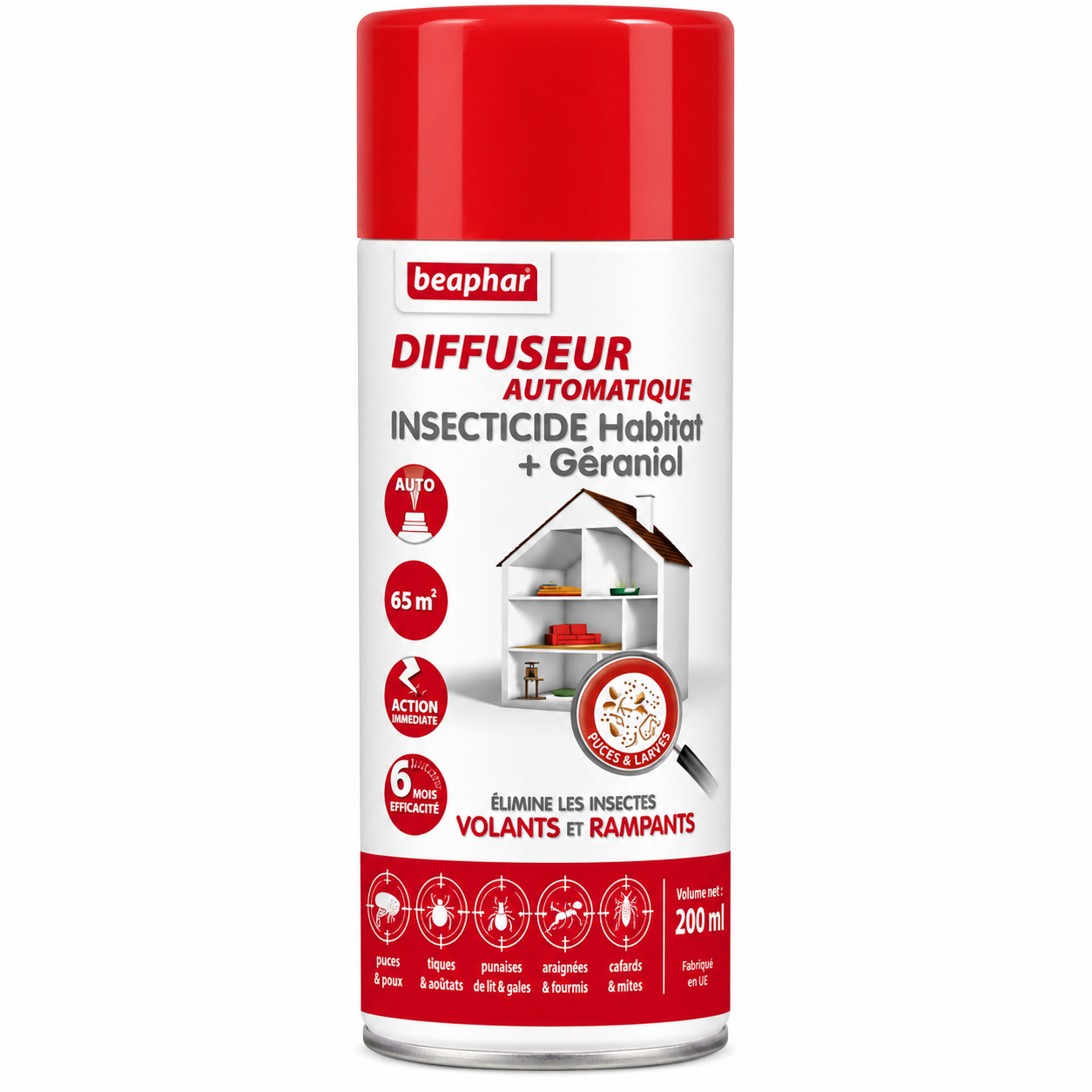 DIFFUSEUR automatique insecticide habitat 65 m² aérosol 200 ml