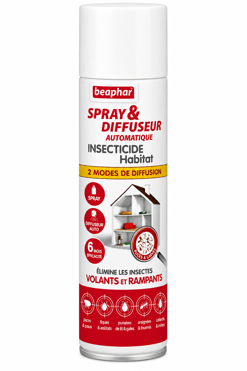 Béaphar SPRAY ET DIFFUSEUR automatique insecticide habitat + géraniol 250 ml