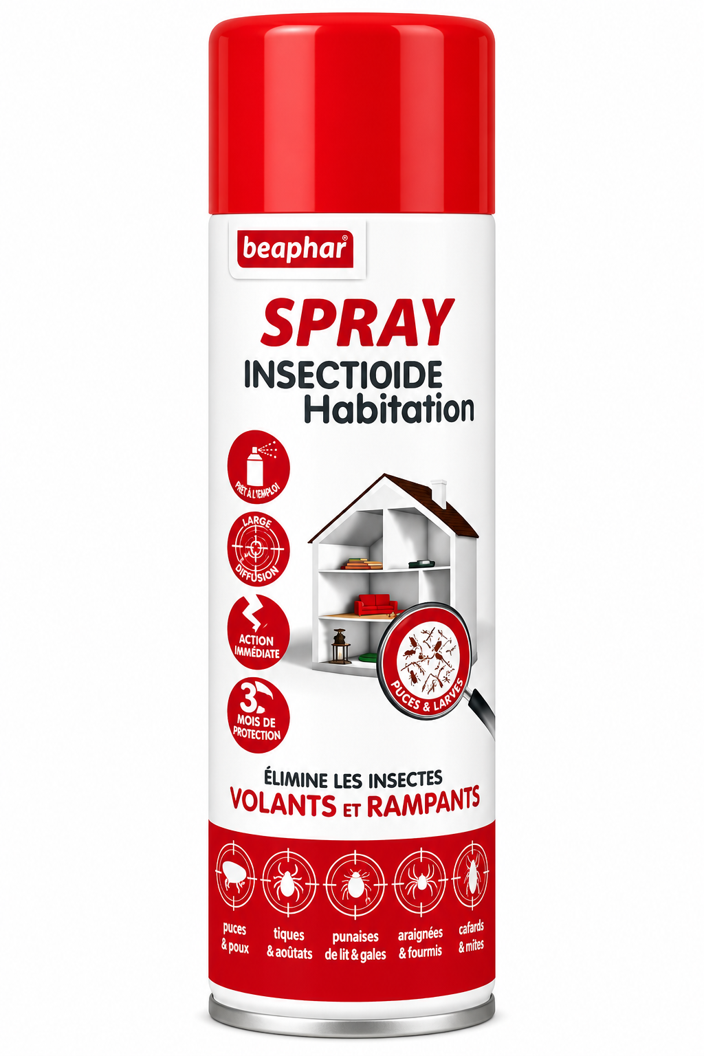 Béaphar SPRAY insecticide habitation + géraniol 500 ml