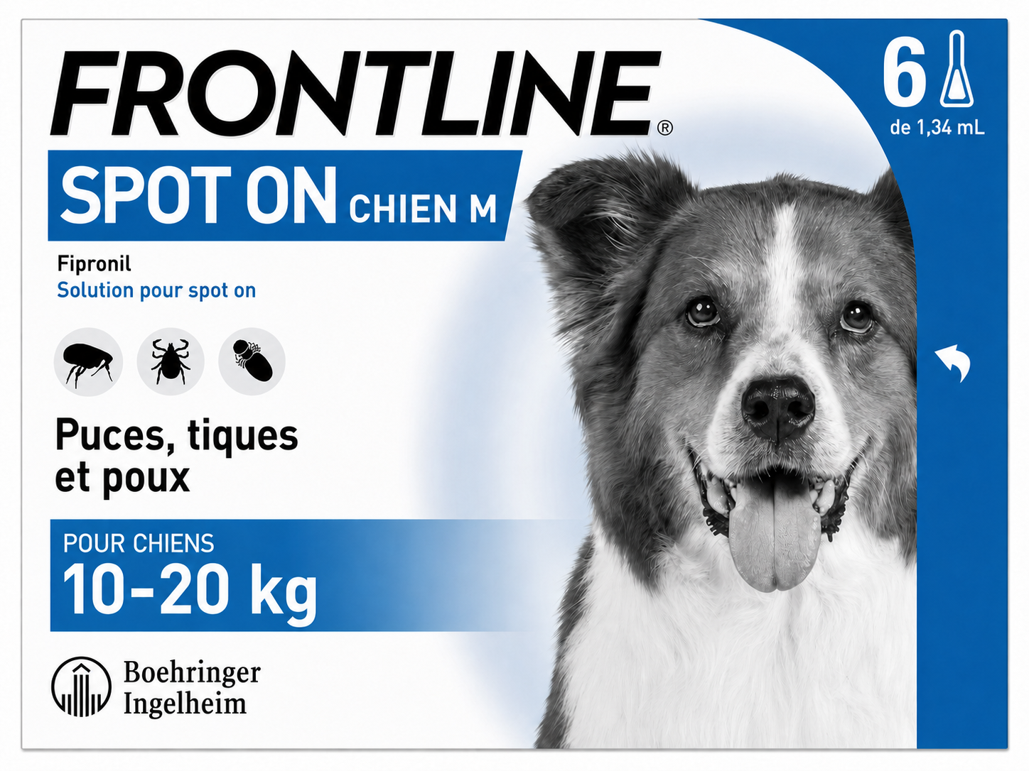 FRONTLINE SPOT-ON 134 mg spot-on pour chien M (10 à 20 kg)