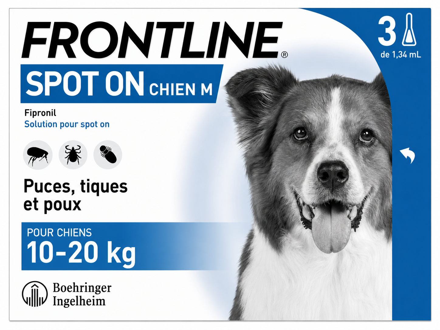 FRONTLINE SPOT-ON 134 mg spot-on pour chien M (10 à 20 kg)