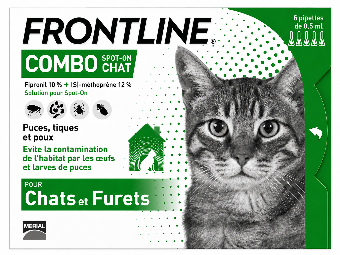 FRONTLINE COMBO 50 mg / 60 mg solution spot-on chats et furets
