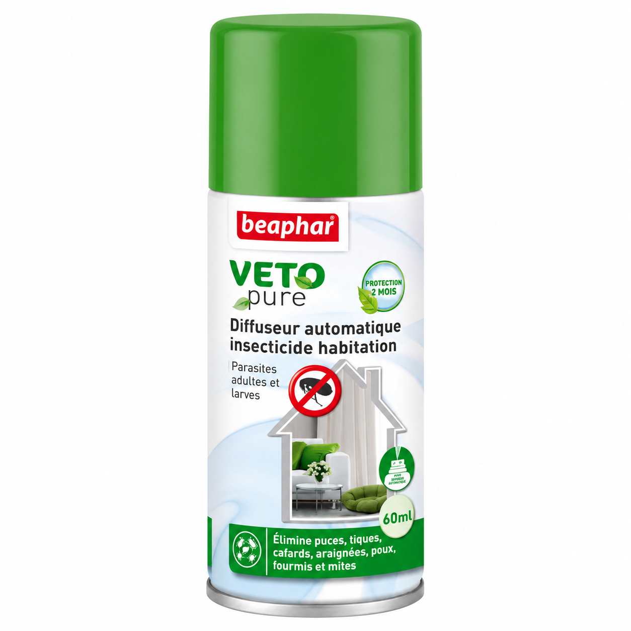 VETOPURE diffuseur automatique insecticide habitation + géraniol 150 ml
