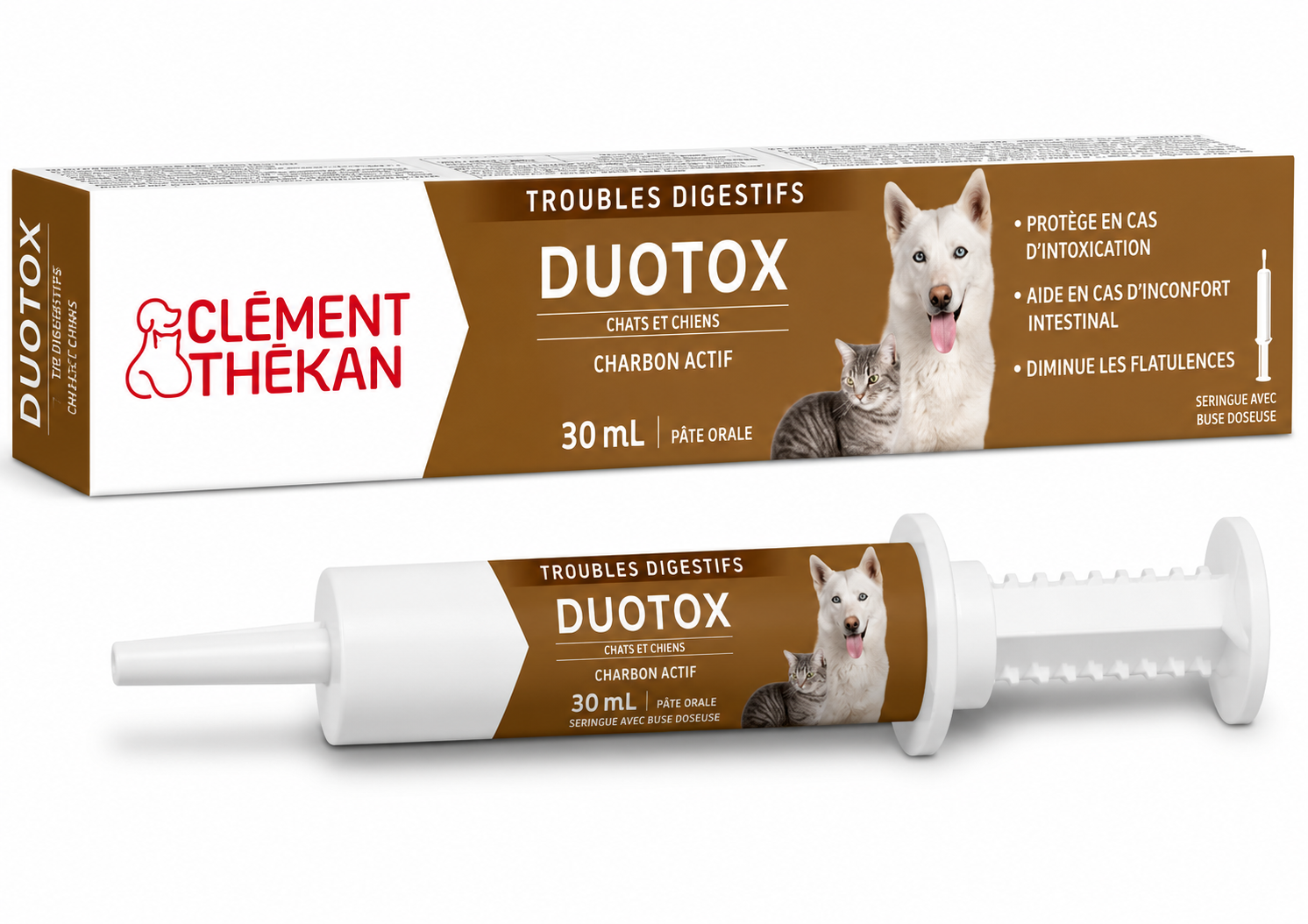 DUOTOX pâte orale troubles digestifs chien et chat 30 ml