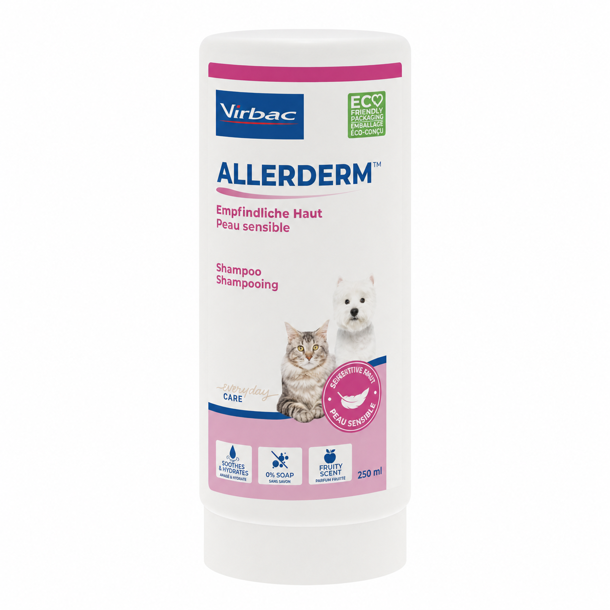 ALLERDERM shampooing peau sensible chien et chat 250 ml
