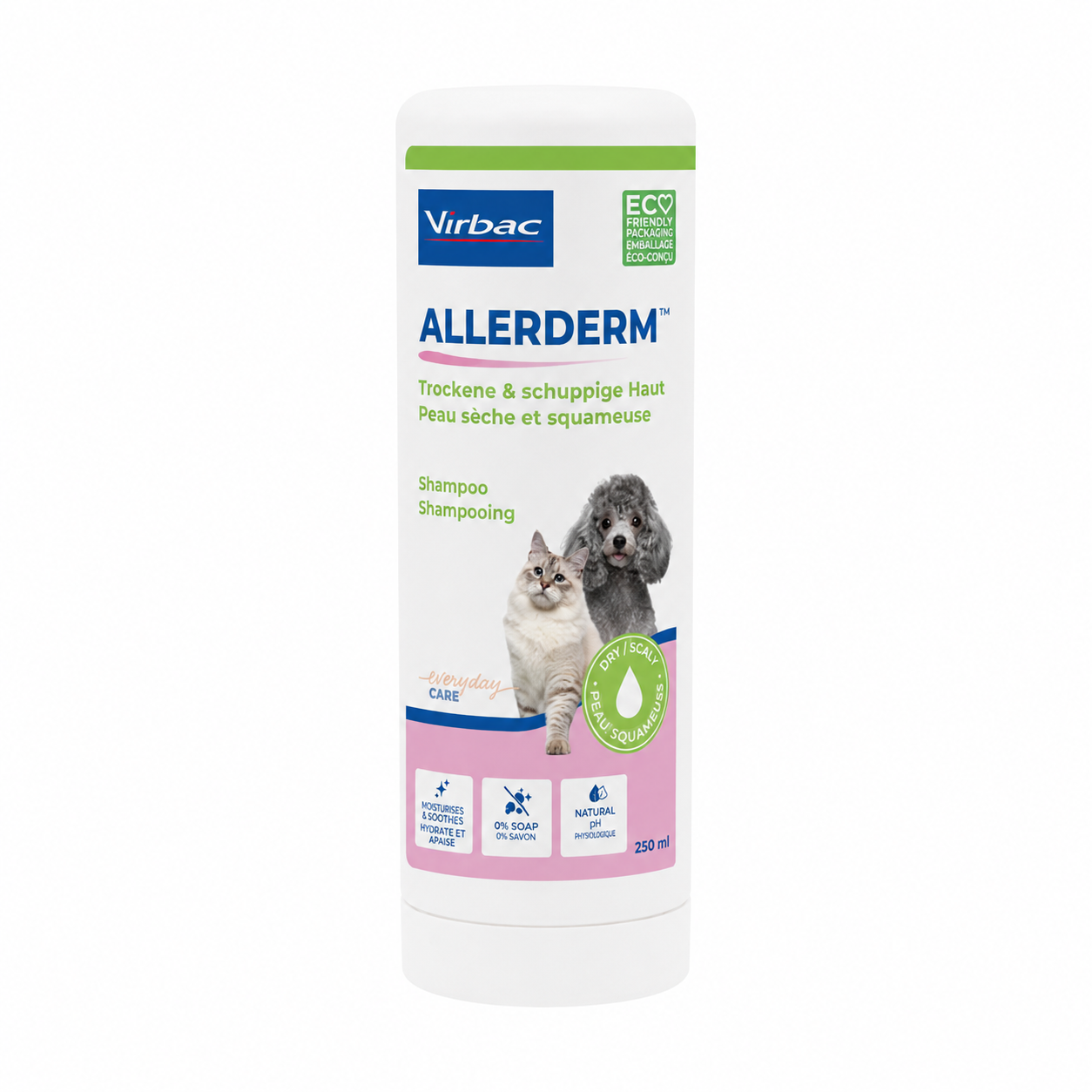 ALLERDERM shampooing peau sèche chien et chat 250 ml