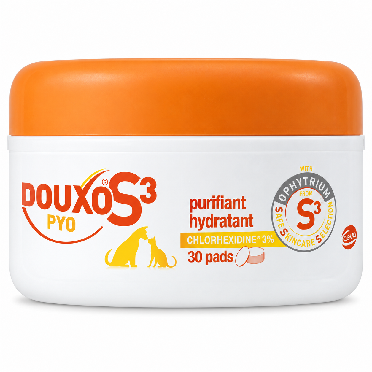 DOUXO S3 PYO pads antiseptiques pour chiens et chats boîte de 30 pads