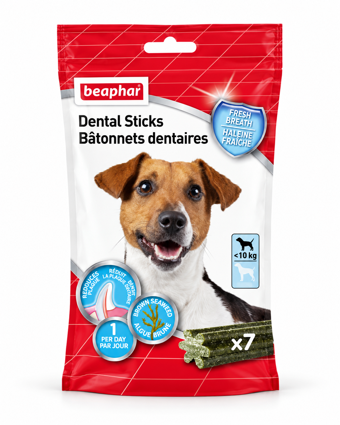 Béaphar bâtonnets dentaires pour petits chiens de moins de 10 kg sachet de 7 bâtonnets